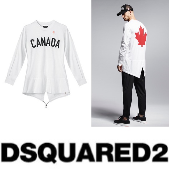 DSQUARED2 x Hudson Bay Canada Olympic Opening Ceremony Shirt Top Womens XL White - Picture 1 of 10